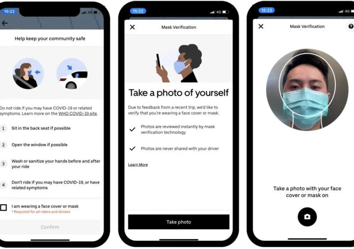 Uber: con "Mask Verification" al bando chi non usa la mascherina