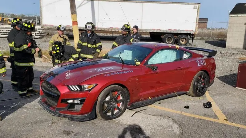 Una Ford Mustang Shelby GT 500 "perfetta" fatta a fette dai Vigili del Fuoco. Ecco perch&egrave;