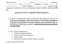 Autocertificazione spostamenti, Ottobre 2020: ecco il nuovo modulo da scaricare e stampare [Lombardia]