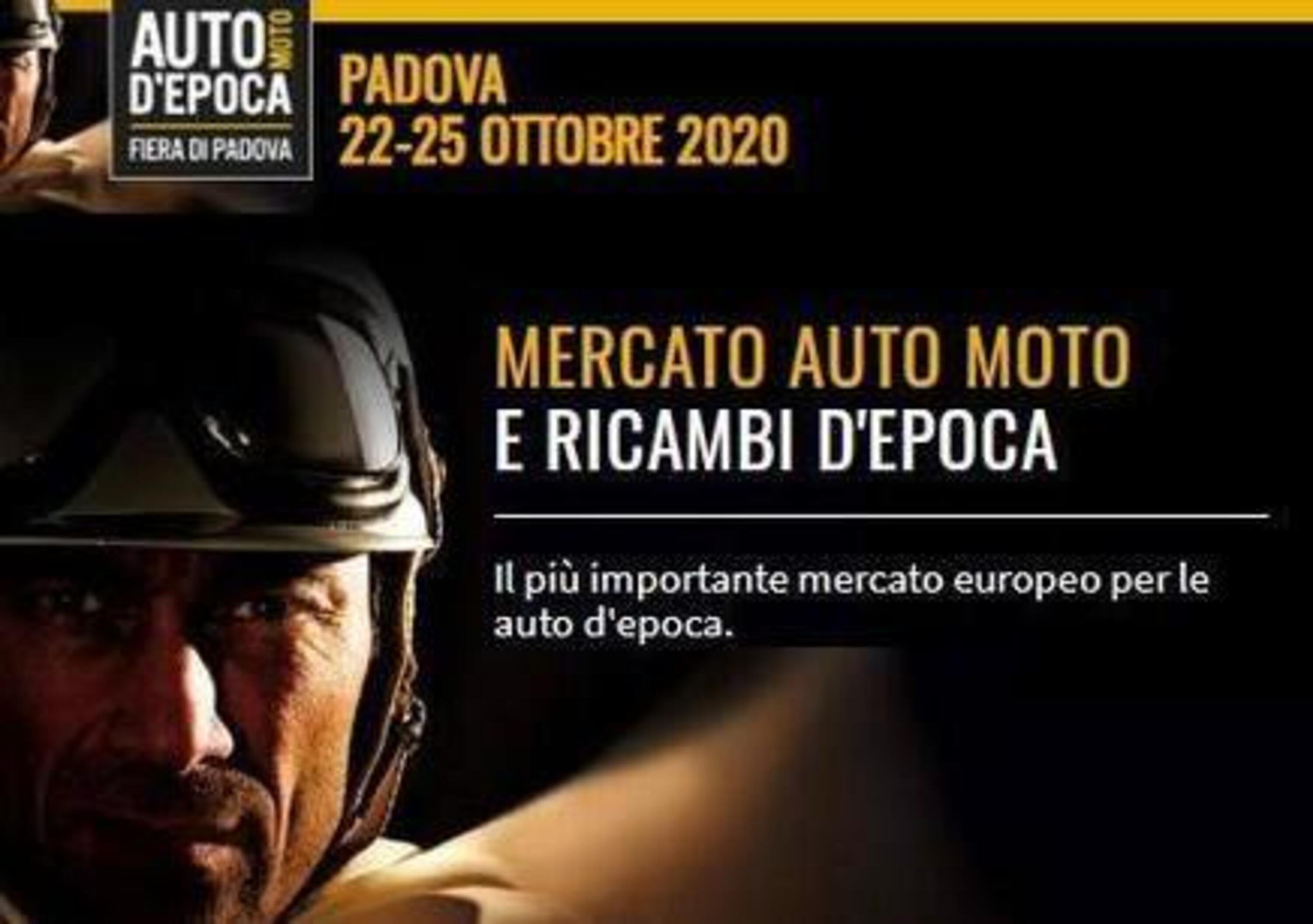 Al via, da oggi, Auto e Moto d&#039;Epoca 2020 a Padova Fiere