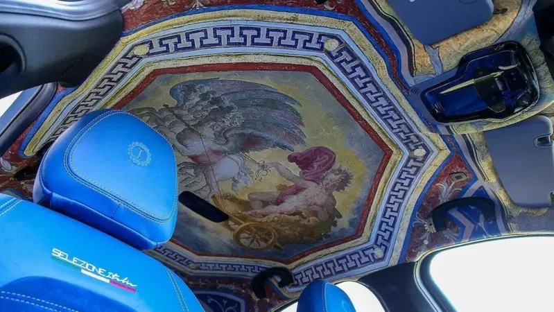 Lapo Elkann si supera: arriva l'Alfa Romeo Giulia con affresco rinascimentale