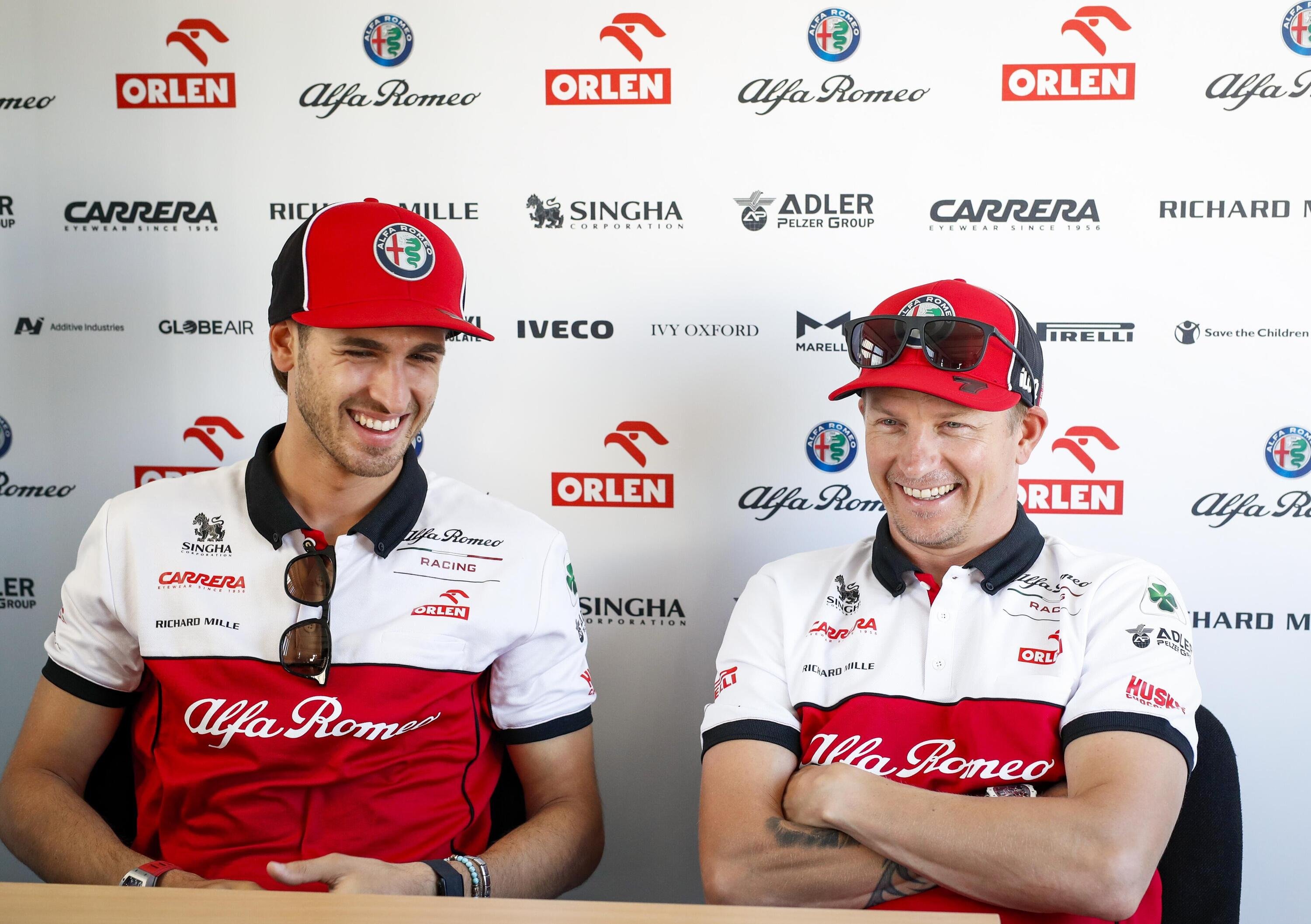 F1: Kimi Raikkonen e Antonio Giovinazzi in Alfa Romeo anche nel 2021