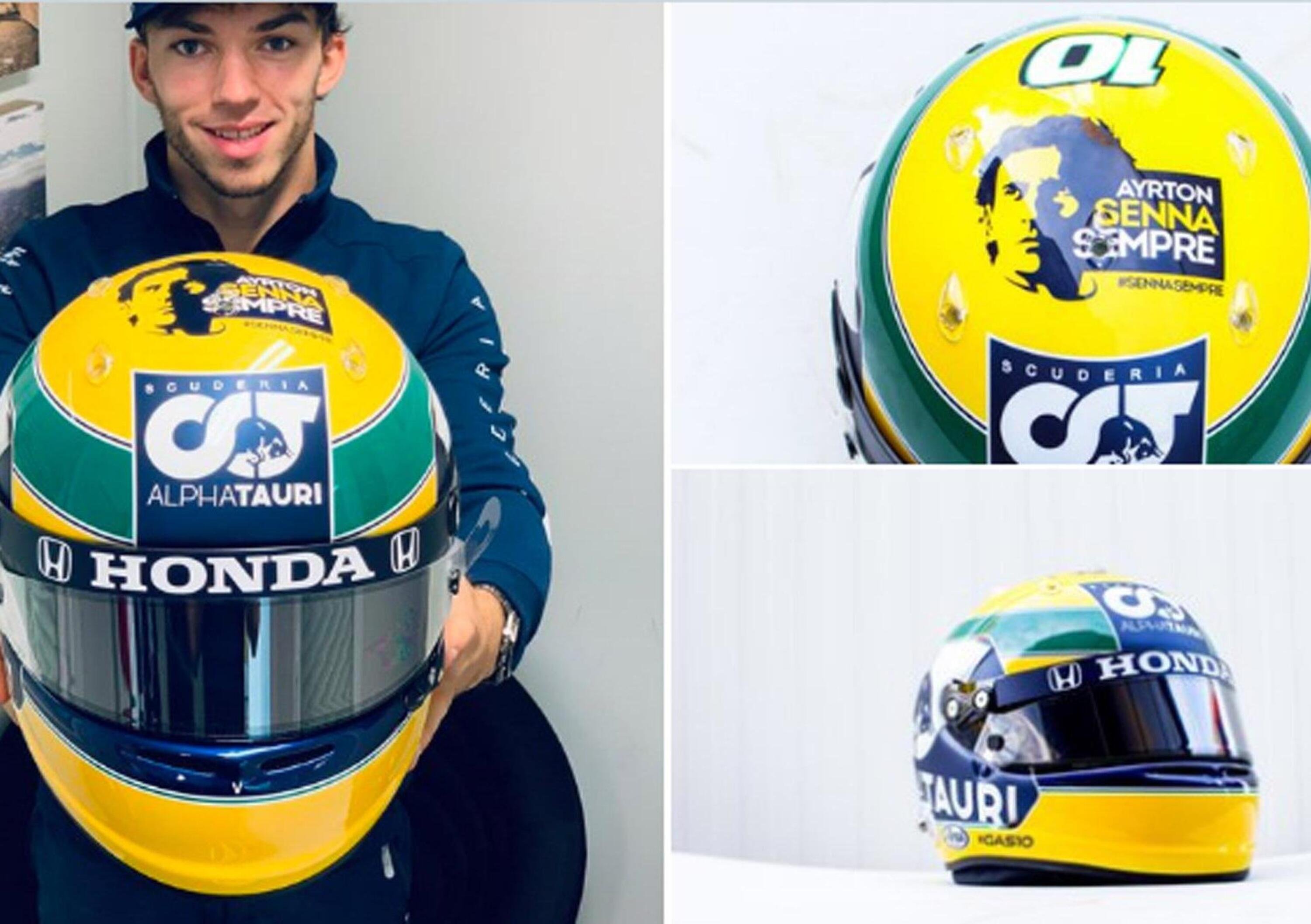 Gasly, a Imola il casco tributo a Senna: eccolo!