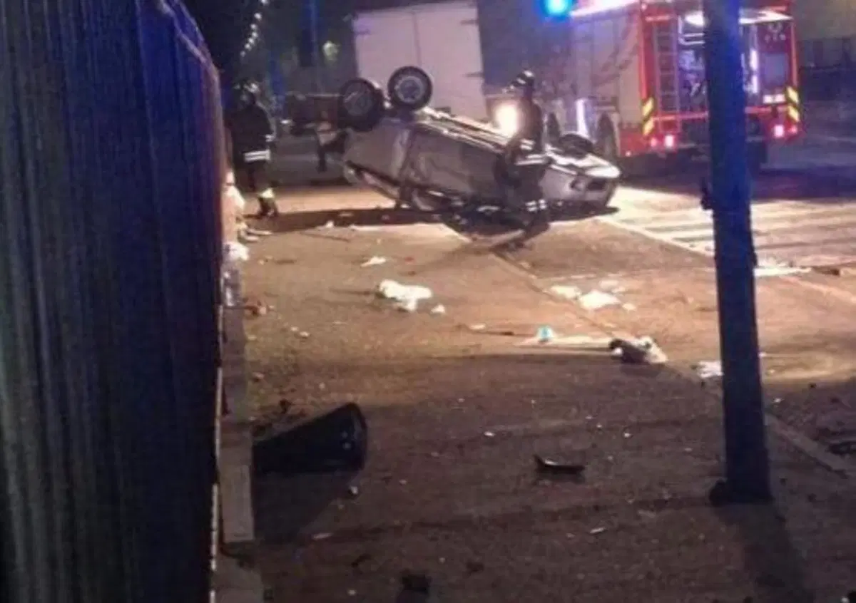 Tragedia sfiorata: con moglie e figli in auto fugge all&rsquo;alt delle forze dell&rsquo;ordine e finisce a ruote all'aria
