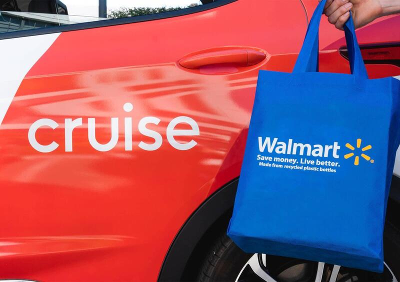 Usa: l&#039;auto-robot di Cruise, che consegna a domicilio la spesa di Walmart