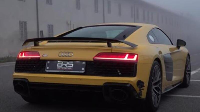 L&rsquo;Audi R8 con lo scarico diretto: sound bestiale [VIDEO]