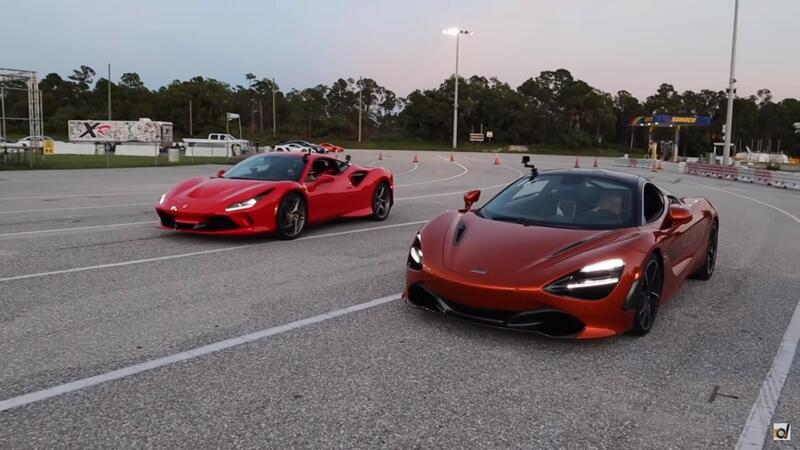 Drag Race: Ferrari F8 Tributo e McLaren 720S si sfidano con le semi-slick