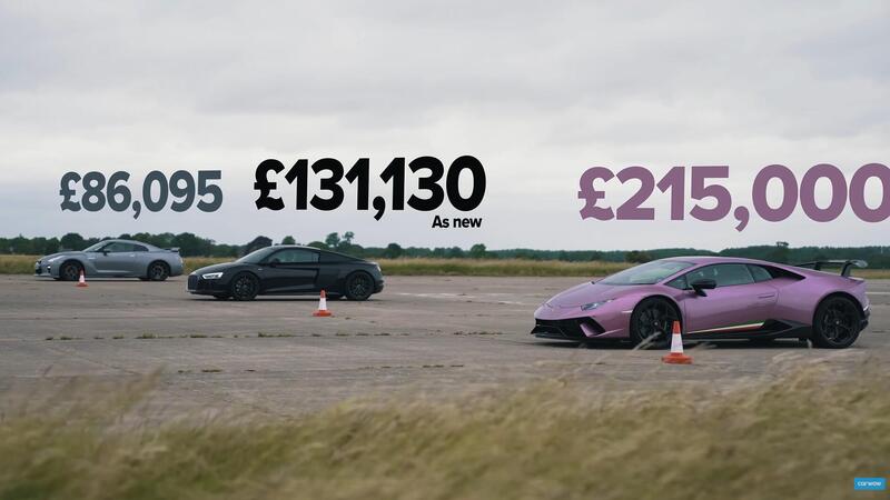 Drag Race: Lamborghini Huracan vs Nissan GT-R vs Audi R8