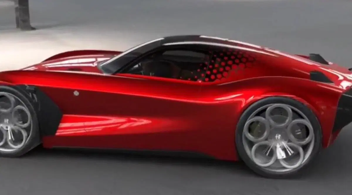 Alfa Romeo: video render della "Tuono Stradale", ha anche un'antenna 5G (2)
