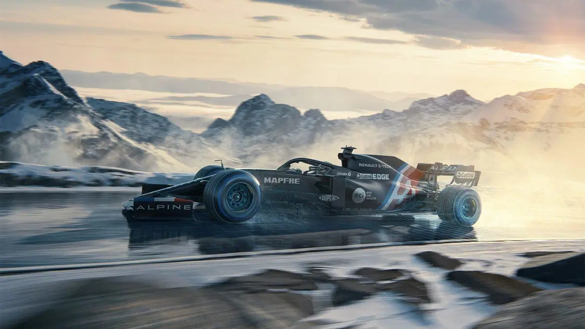 Formula 1, l'Alpine mostra una livrea invernale (2)