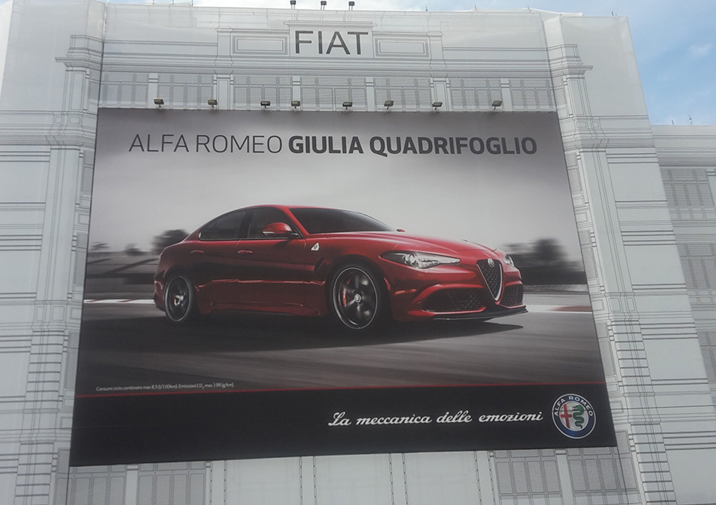 E sul Lingotto spunta l&#039;Alfa Giulia...