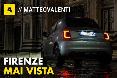 Nuova Fiat 500 elettrica: visita guidata a Firenze (in punta di piedi) [Video]
