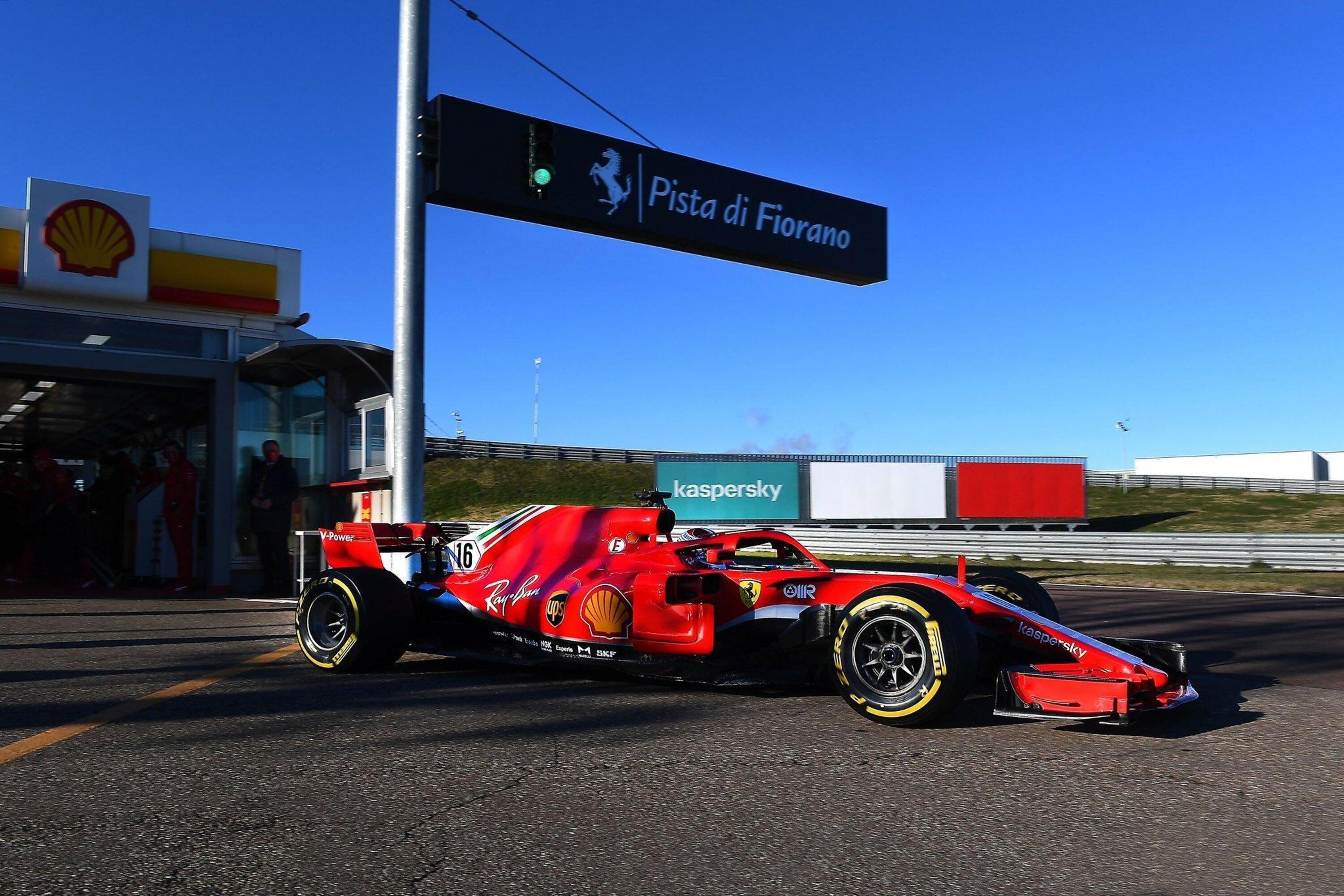 F1, Charles Leclerc in pista a Fiorano con la SF71H