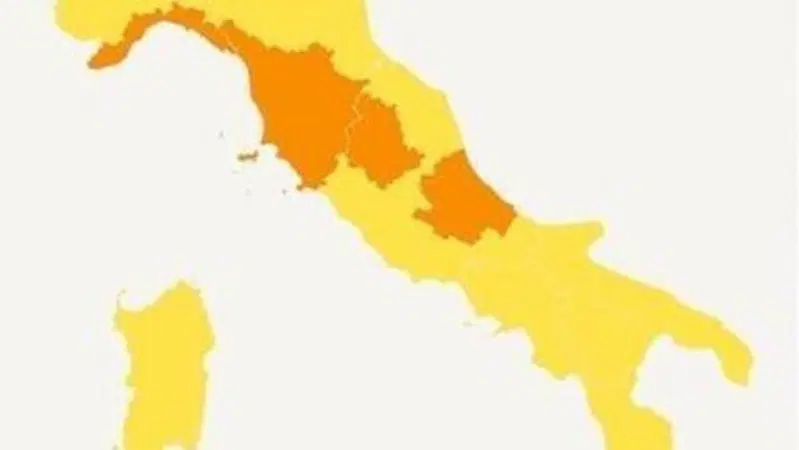 Aggiornamento "colori d'Italia": nuove zone Arancio e Rosse in mezzo alle molte Gialle
