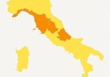 Aggiornamento colori d'Italia: nuove zone Arancio e Rosse in mezzo alle molte Gialle