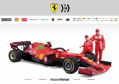 F1, Ferrari SF21: fianchi sinuosi e colori diversi