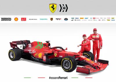 F1, Ferrari SF21: fianchi sinuosi e colori diversi