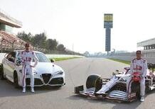 Alfa Romeo, Giulia GTA e GTAm sulle tute di Raikkonen e Giovinazzi in F1