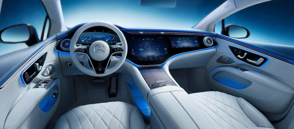 EQS, Quello che si potrà vedere, toccare e ascoltare sulla regina delle auto elettriche Mercedes (7)