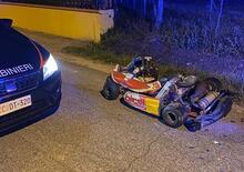 Col go-kart sulla strada pubblica fugge alla vista dei carabinieri: rocambolesco inseguimento [VIDEO]