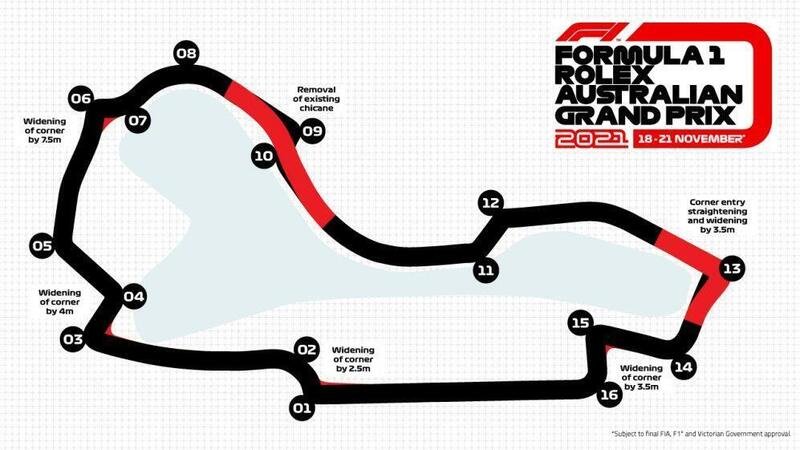 F1: ecco come il circuito di Melbourne diventer&agrave; 5 secondi pi&ugrave; veloce al giro