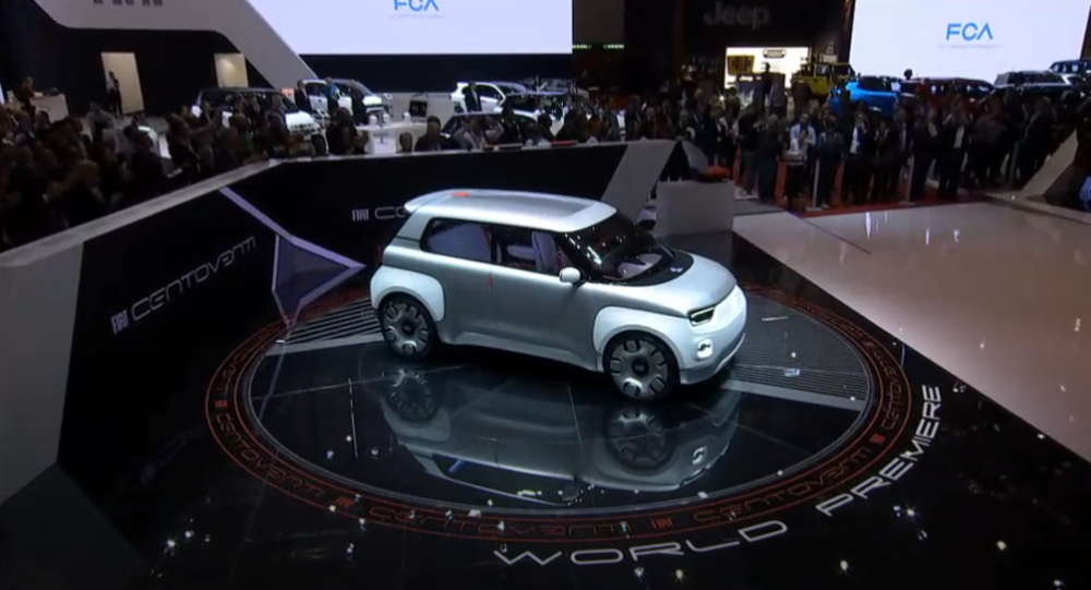 Il concept Fiat Centoventi presentato al Salone di Ginevra 2019