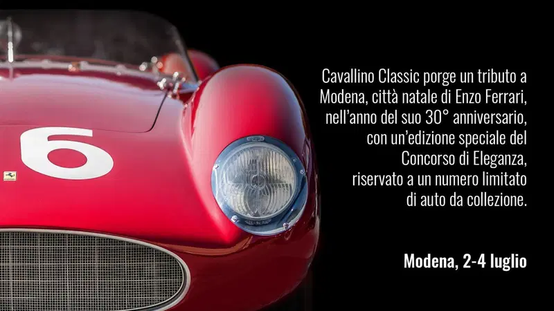 Concorso d'Eleganza Modena: a luglio un ritrovo dal sapore Ferrari (e non solo)