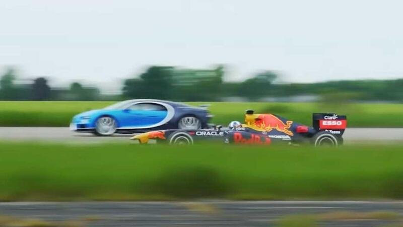 Lo sparo definitivo: Bugatti Chiron contro Red Bull F1 [video drag race]