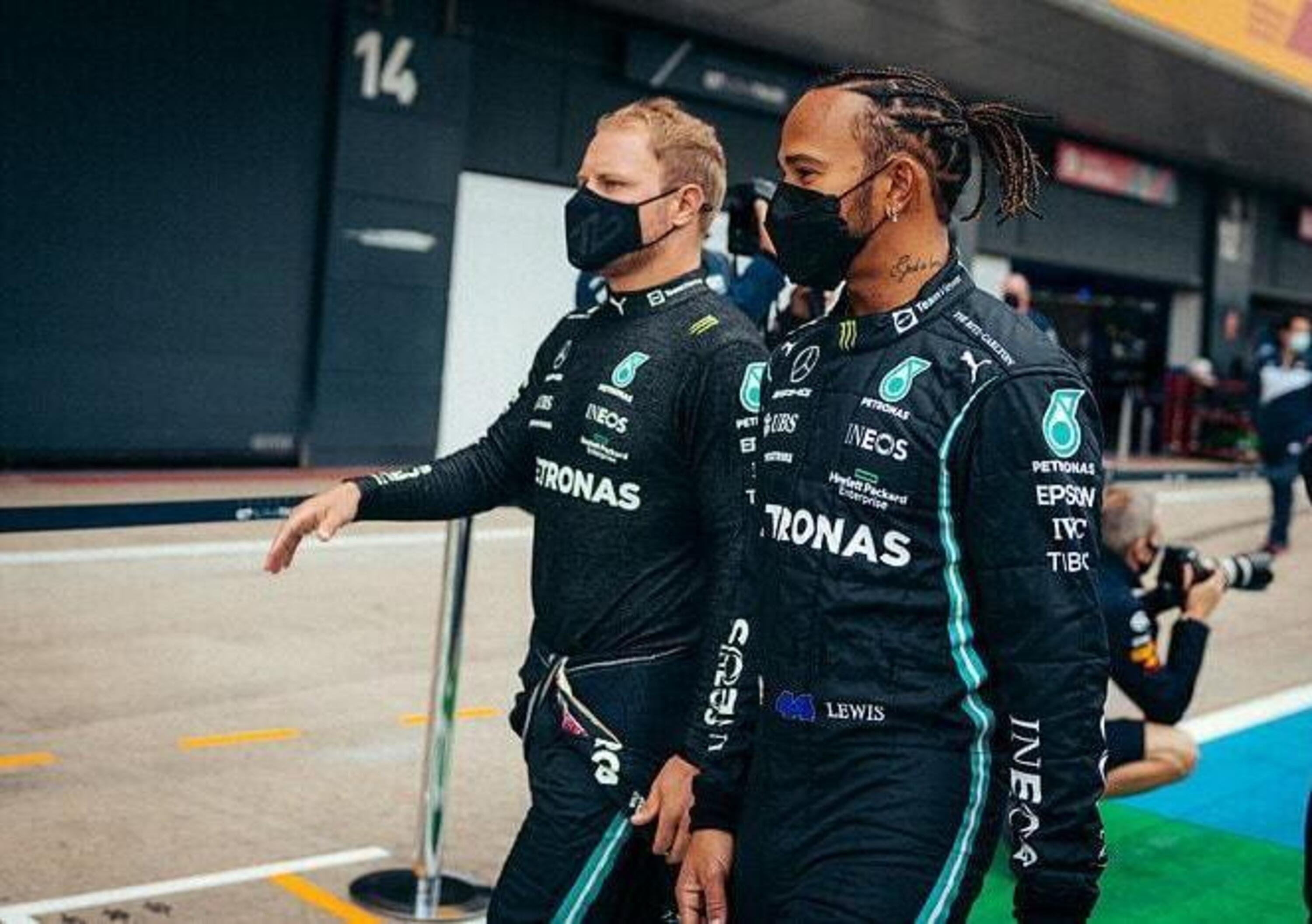 F1, Hamilton e Bottas contenti per i progressi della Mercedes con il caldo