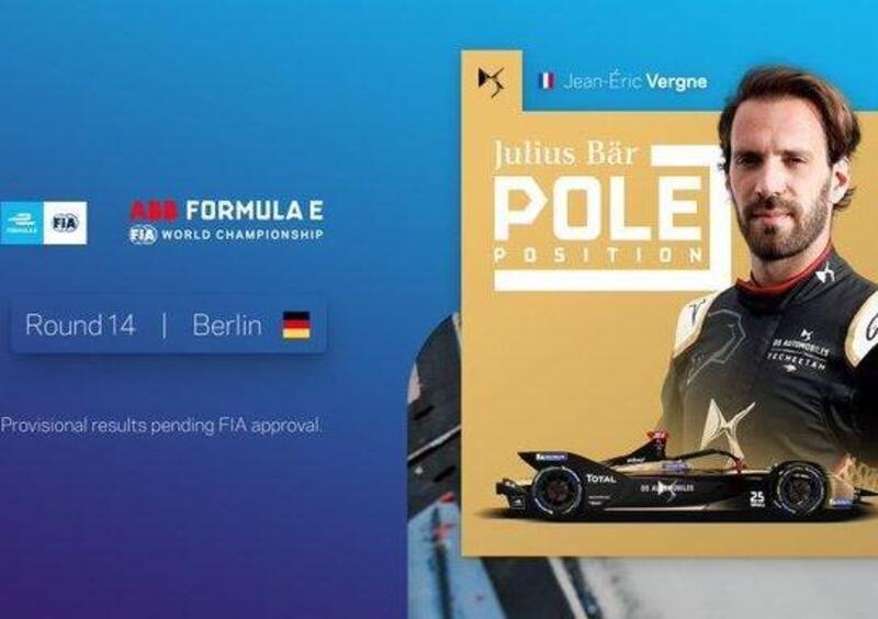 Formula E, ePrix Berlino 1: pole per Vergne