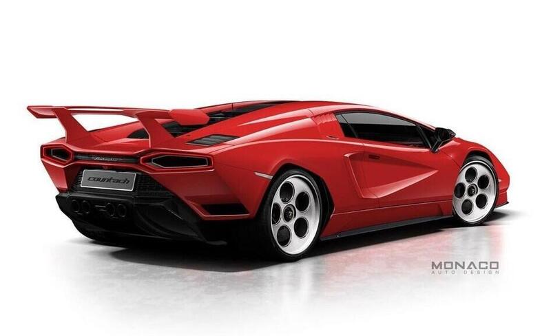 Come abbellire la Countach 2021: redesign e.. Rosso Lambo (Siviglia)