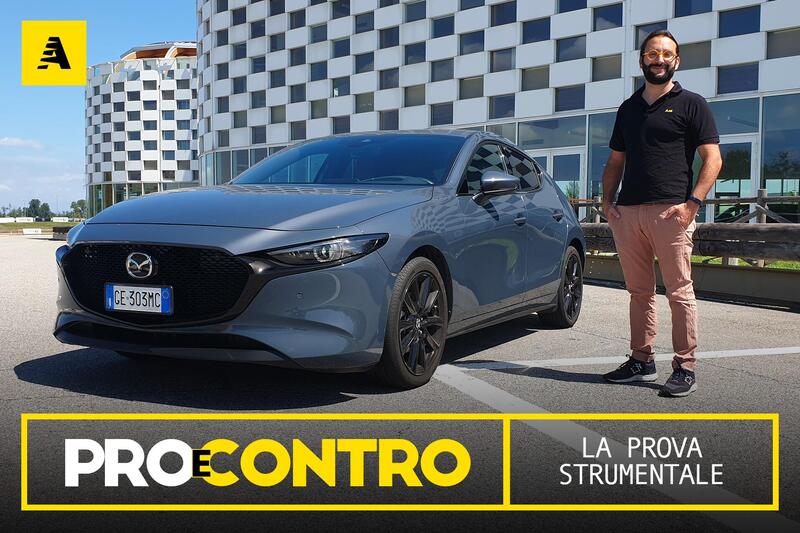 Mazda3 (2021) Skyactiv-X, PRO e CONTRO | La pagella e tutti i numeri della prova strumentale