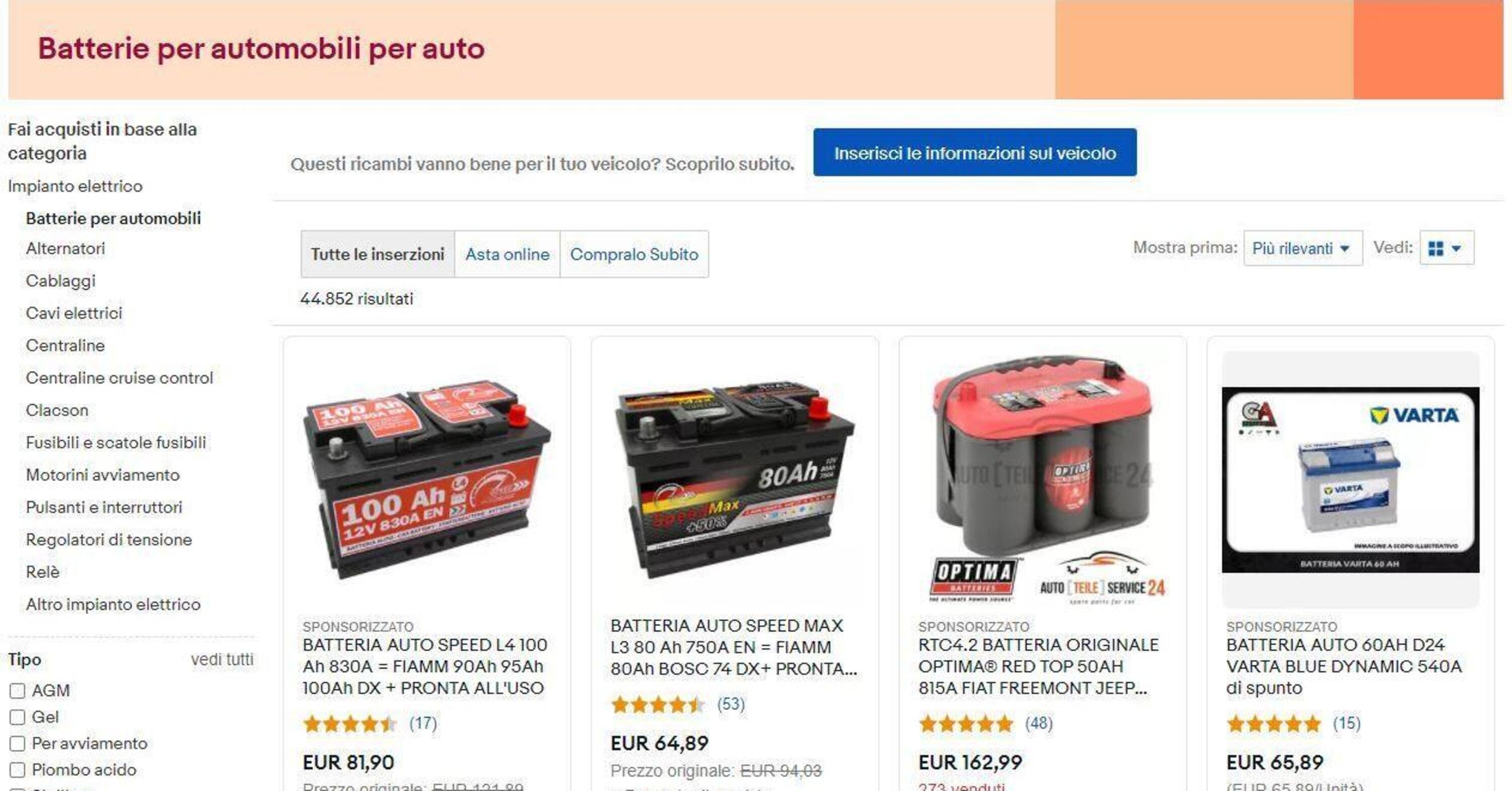 Guida all&rsquo;acquisto: trovare la batteria giusta per la vostra auto grazie a eBay