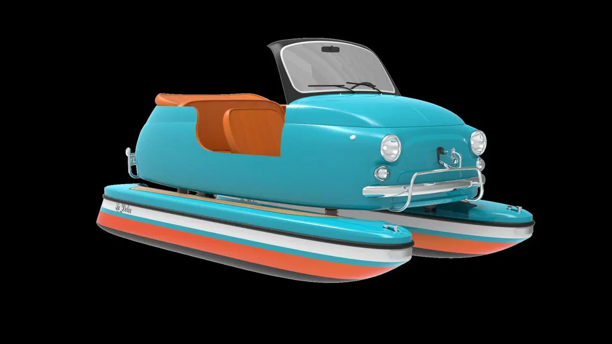 Auto classiche che diventano barche  (4)