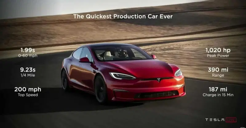 La Tesla Model S Plaid al Nurburgring, E' record [video]