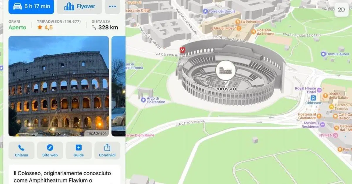 iOS 15 aggiorna l'App Mappe :Italia, San Marino e Citt&agrave; Del Vaticano saranno ancora pi&ugrave; dettagliate