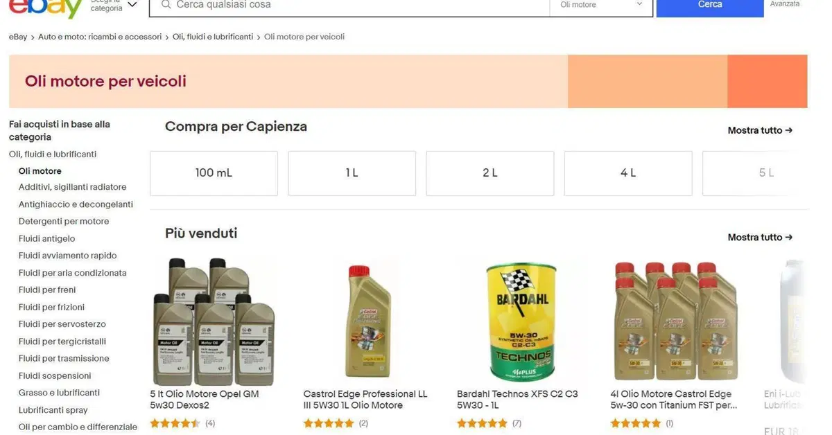 Guida all&rsquo;acquisto: trovare l&rsquo;olio migliore per la vostra auto grazie a eBay