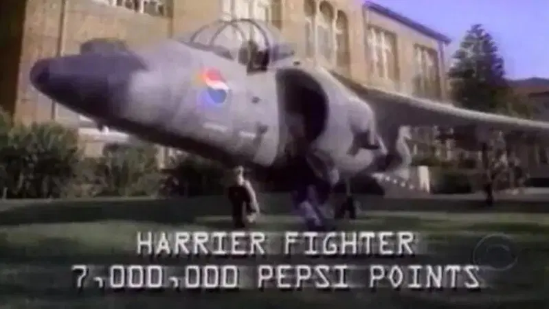 Quando un'auto in premio non basta: vincere un jet grazie allo spot pubblicitario [Pepsi-Cola]