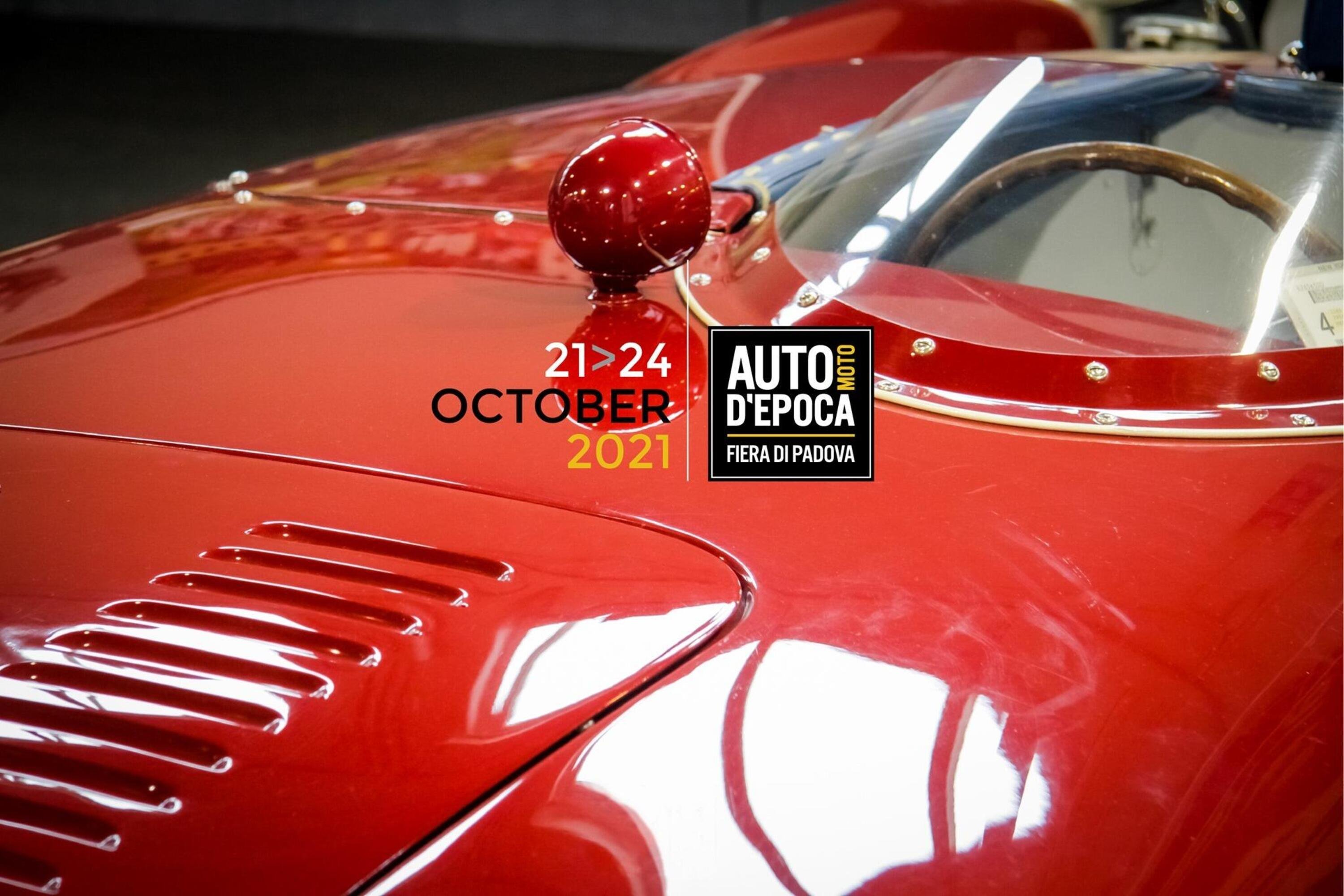 Auto e Moto D&rsquo;epoca 2021, Tutto pronto in Fiera a Padova: 21-24 ottobre