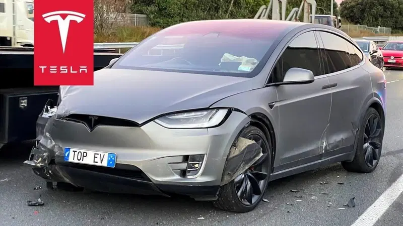 Un curioso "attacco" alla Tesla Model X con danni per 45.000 $ [video]
