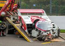 Crash milionario a Spa: la vittima è una Porsche 962C 