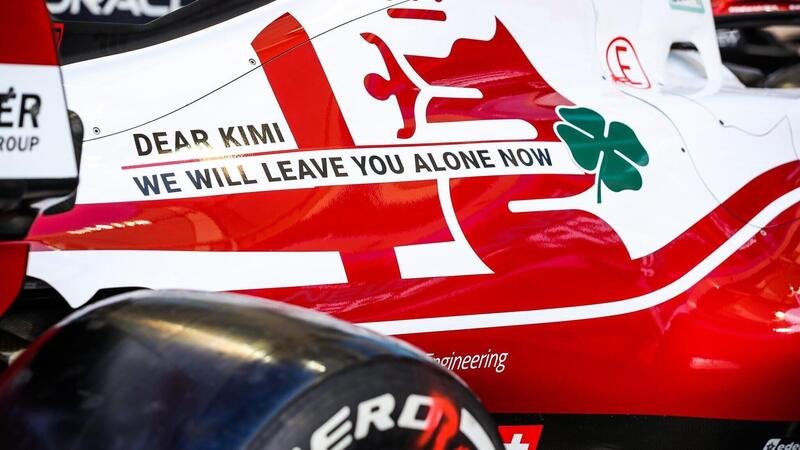 F1. &quot;Caro Kimi, adesso ti lasceremo stare&quot;: la dedica di Alfa Romeo a Raikkonen