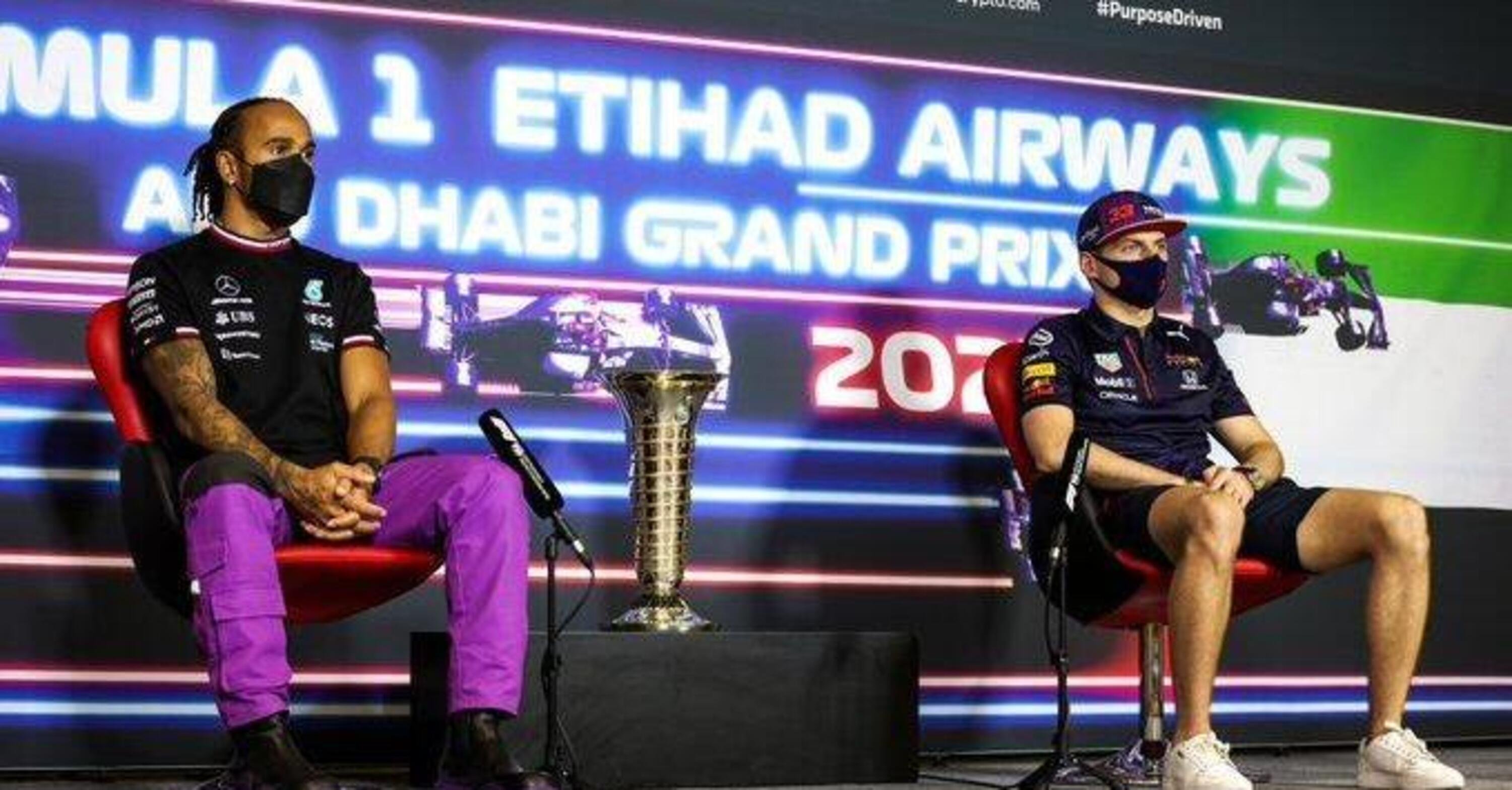 F1, Hamilton vs Verstappen la sfida inizia in conferenza stampa