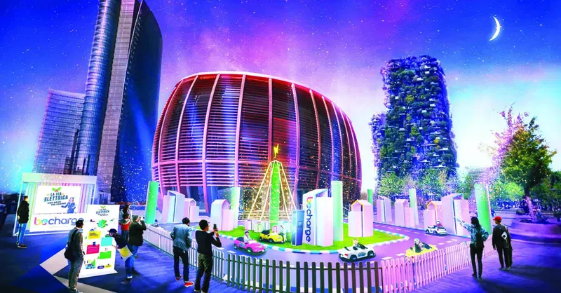 Milano, Piazze da visitare per le Feste? Gae Aulenti a misura di bimbo con Kids drive the change [mini pista Be Charge]