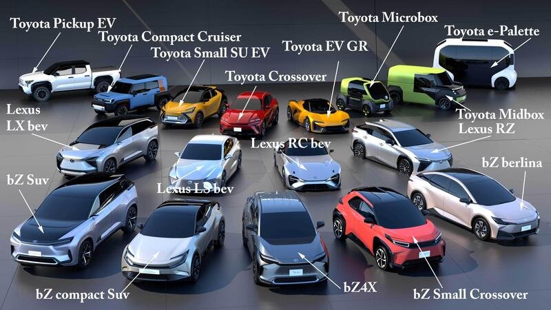 Tutte le nuove elettriche Toyota - Lexus da qui al 2030