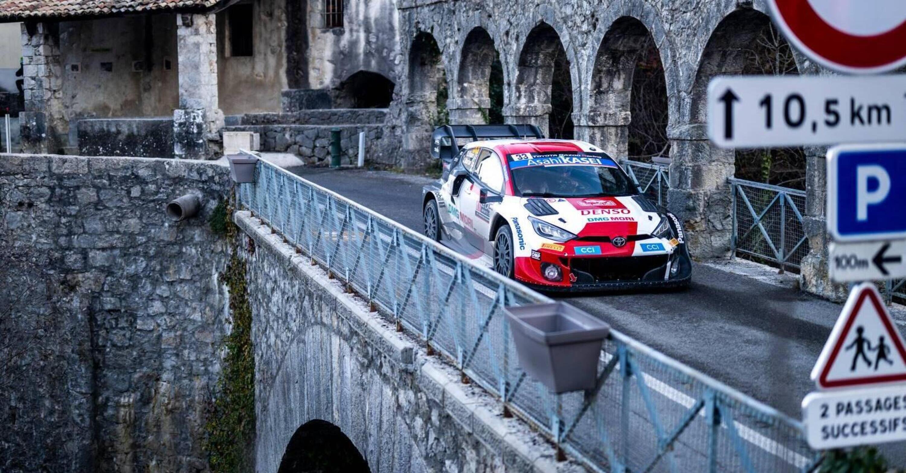 WRC 2022. Rallye Monte-Carlo D3. Ogier, Toyota, stacca Loeb