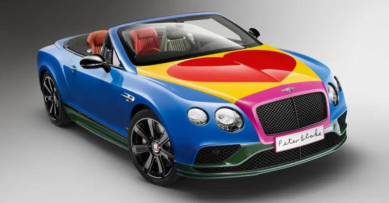 Bentley Continental perfetta per San Valentino all'asta: convertible pop art da capogiro