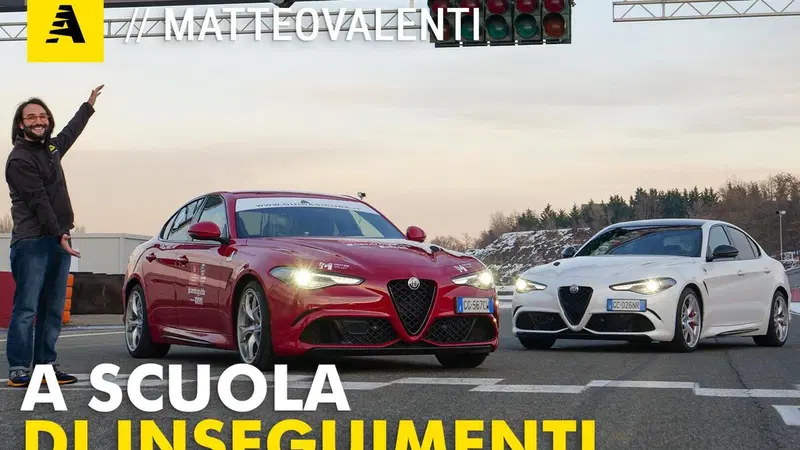 A scuola di inseguimenti con l'Alfa Giulia Quadrifoglio [Il corso di guida delle Forze dell'Ordine]