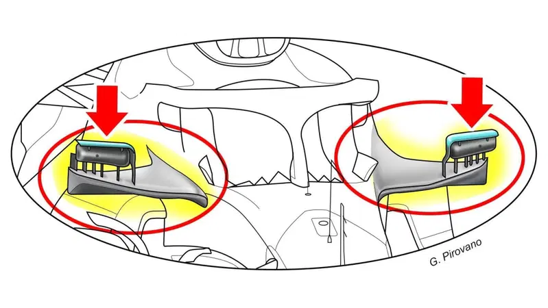 F1, Mercedes W13: lo specchietto della discordia su cui la Ferrari vuole "discutere"