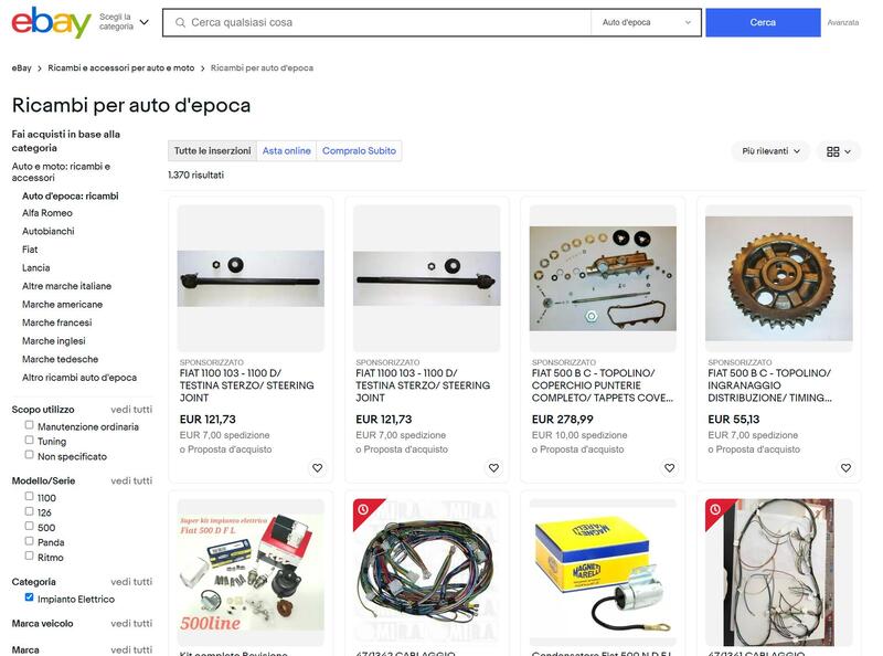 Guida all&rsquo;acquisto: trovare prodotti e ricambi per auto d&#039;epoca e classiche grazie a eBay